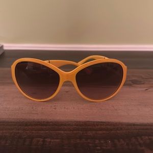 Yellow Chanel Sunglasses (Brown tint) model#52290